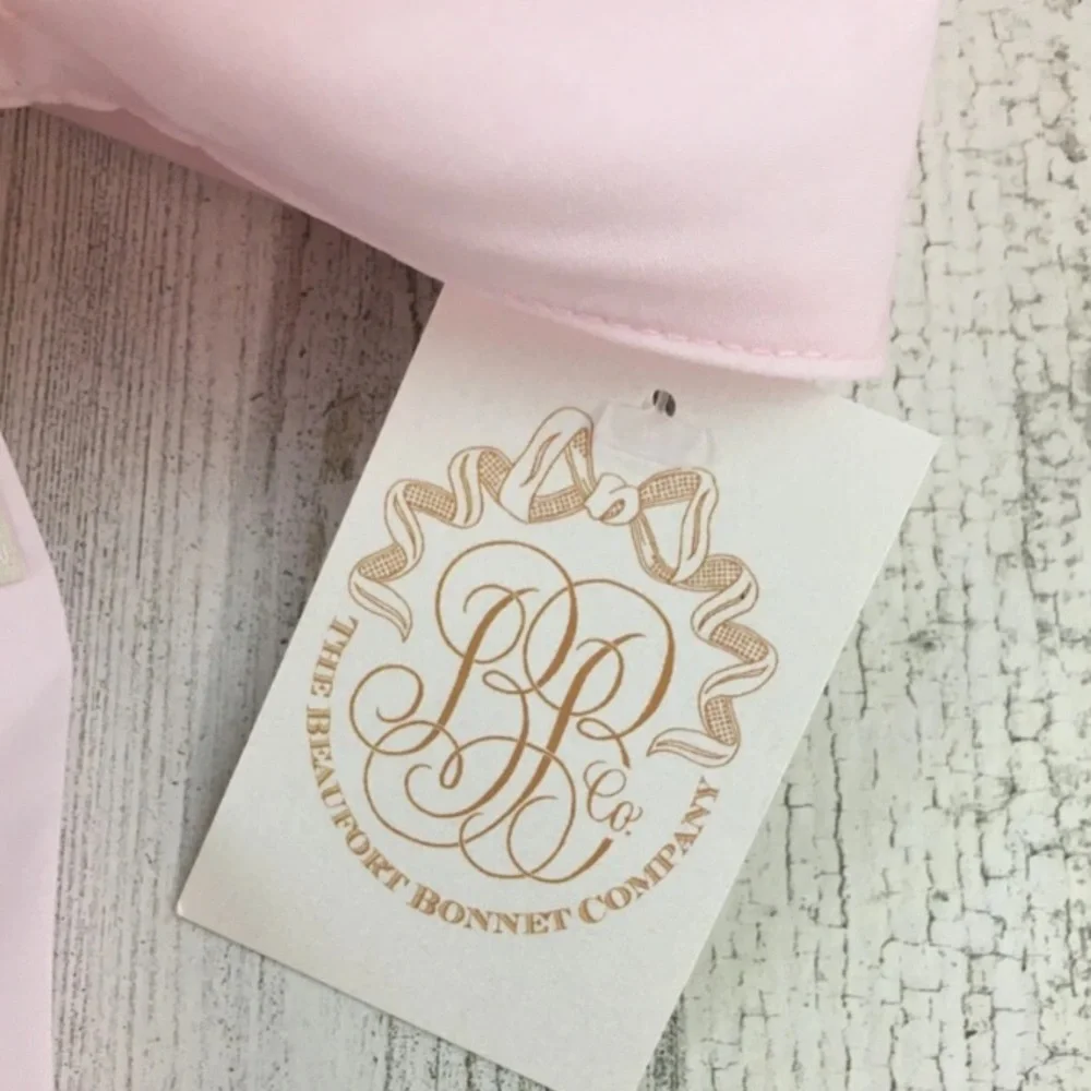 The Beaufort Bonnet Company Bellefaire Bonnet in Palm Beach Pink Eyelet XL 3-4T